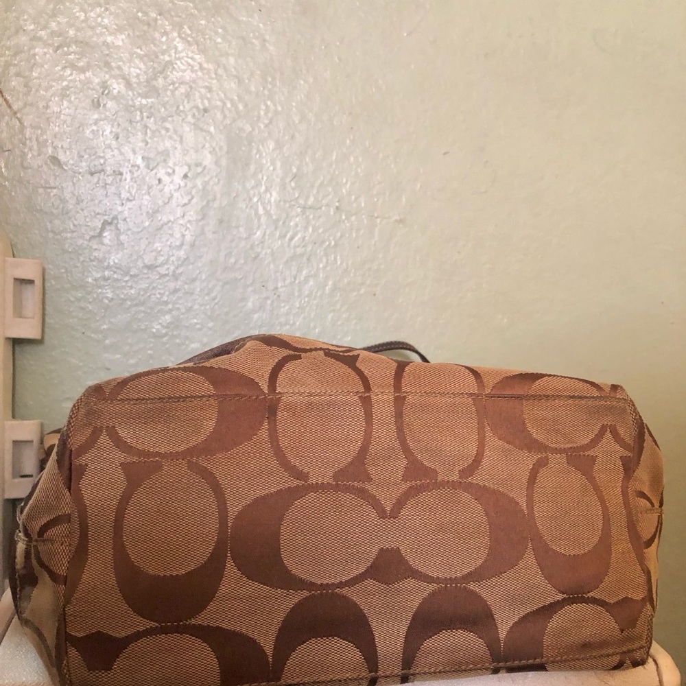 Coach Brown Signature Tote Bag - Picture 3 of 6